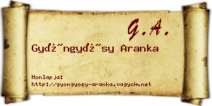 Gyöngyösy Aranka névjegykártya